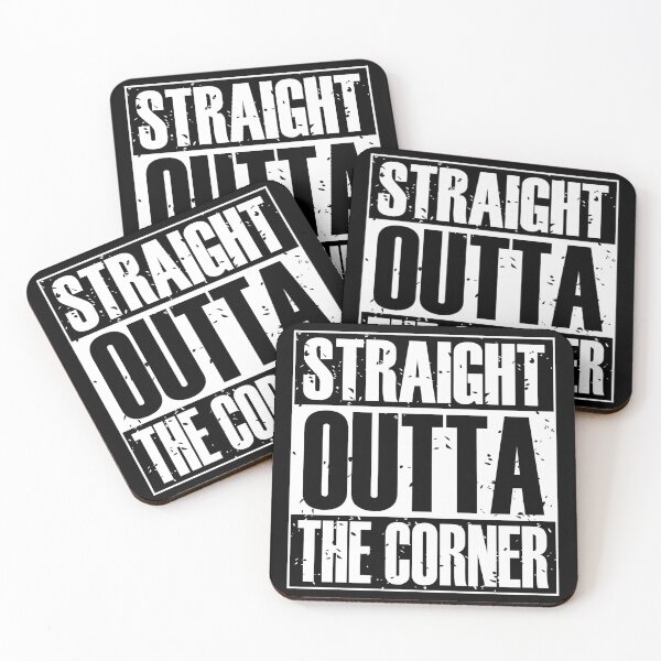 Item preview, Straight Outta The Corner (B&W) designed and sold by MyRedBottom.