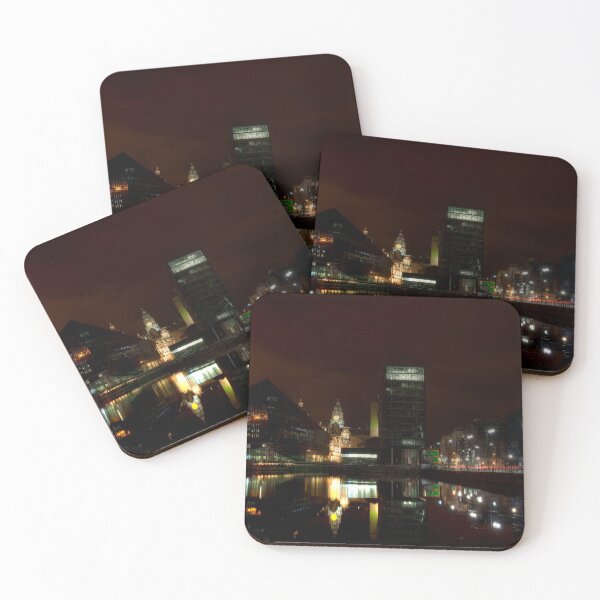 Item preview, Liverpool docks at night designed and sold by bcash.