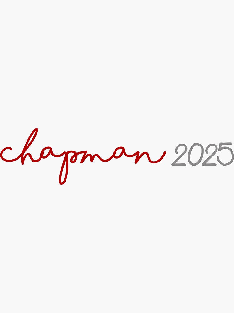 "chapman 2025 sticker" Sticker by maliacampain Redbubble