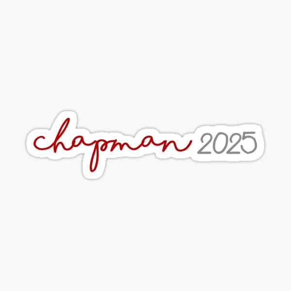 "chapman 2025 sticker" Sticker by maliacampain Redbubble