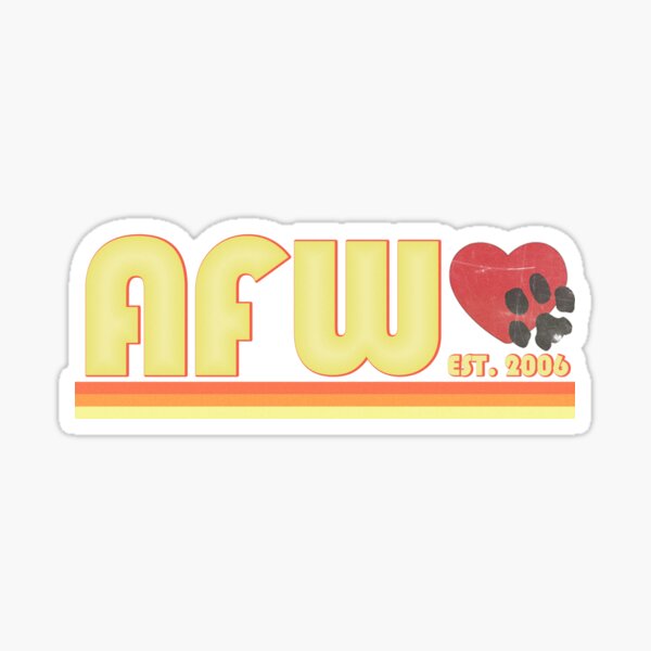 Animal Friends of Westmoreland - Vintage Design Logo - AFW - Animal Shelter Sticker