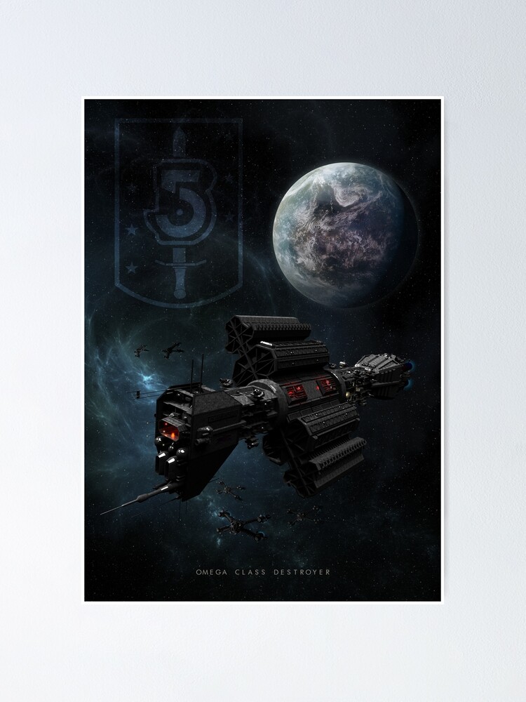 Babylon 5 Earth Alliance Omega Class Destroyer Poster