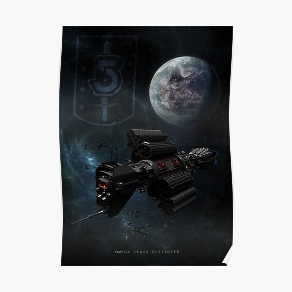 Babylon 5 - Earth Alliance Omega Class Destroyer Poster