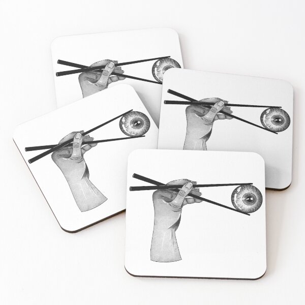 Item preview, Hand holding an eye with chopsticks designed and sold by emassketches.
