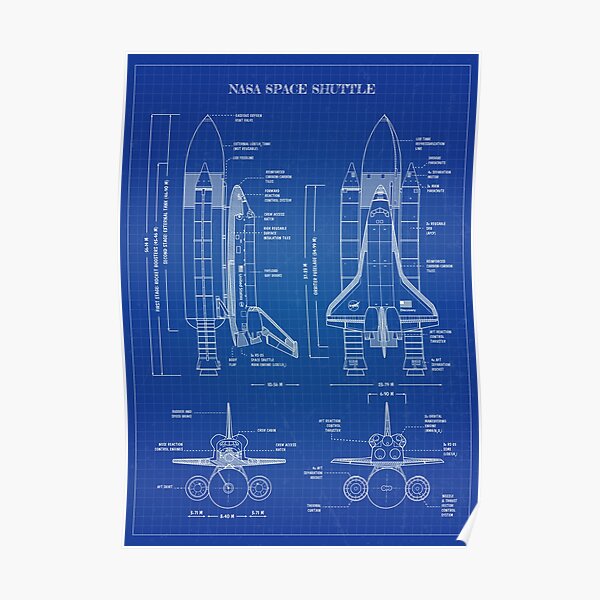 Nasa Space Shuttle Launch Youth Boys Navy Blue Graphic T-Shirt-Large