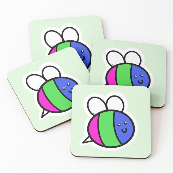 Item preview, Bee Yourself! Polysexual Pride Bumblebee designed and sold by Mickey Kyan.