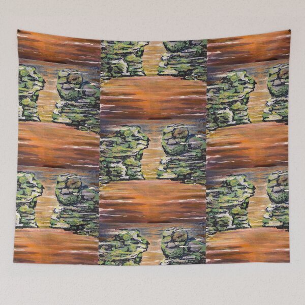 Item preview, red green brown desert landscape nature lovers designed and sold by aleenaludke.