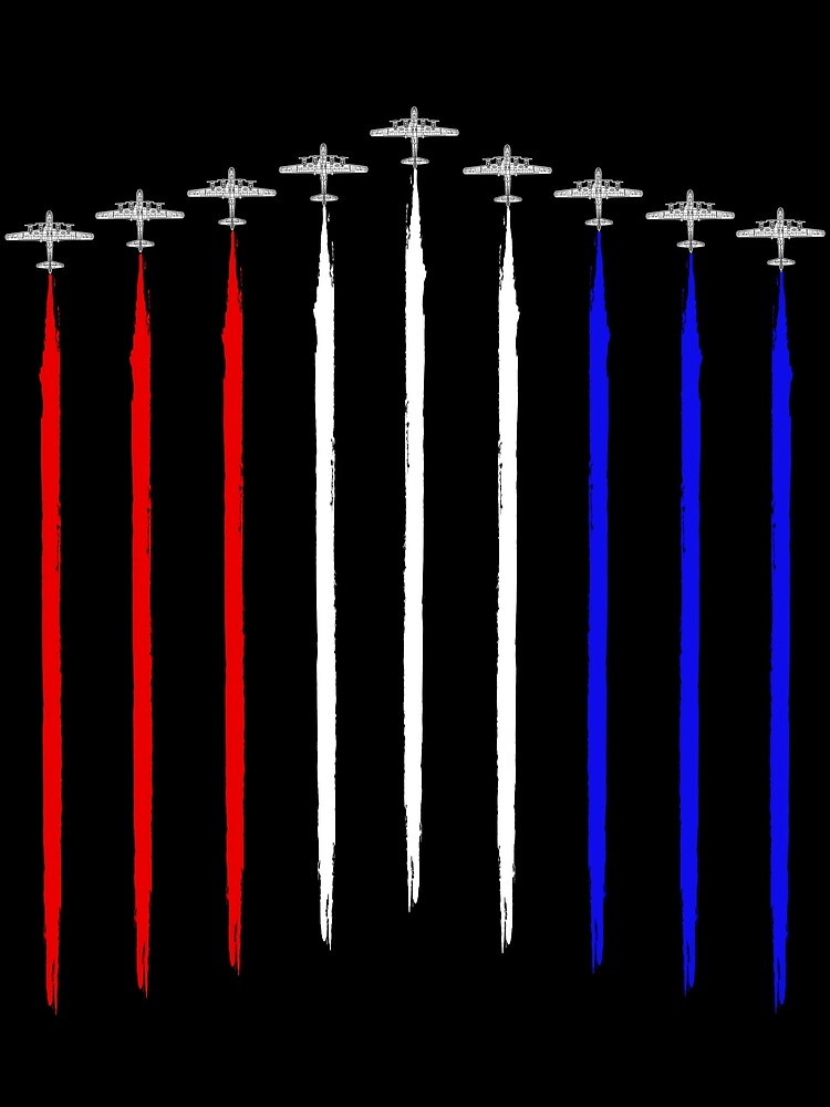 Thumbnail 3 von 3, Tuch, B-29 Superfortress Squadron Contrails American Flag B29 Gear designt und verkauft von DynamicDesign.