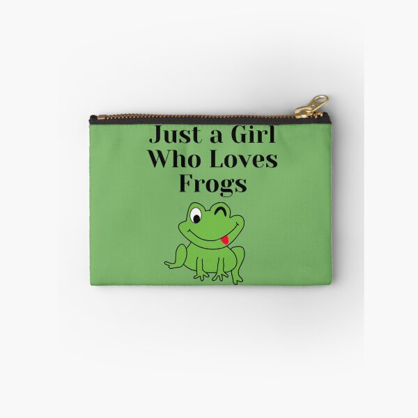 Item preview, Just a Girl Who Loves Frogs, Frog Lover, on green designed and sold by JRice66.