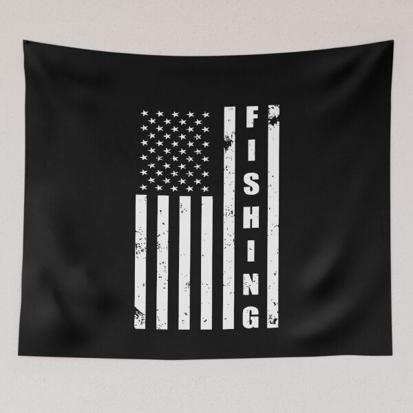Item preview, Patriotic American Flag Fishing Distressed Design designed and sold by Passion Isles.