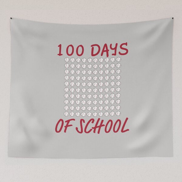 Item preview, 100 Days Of School Baseball, 100 Days Smarter designed and sold by GINIART.