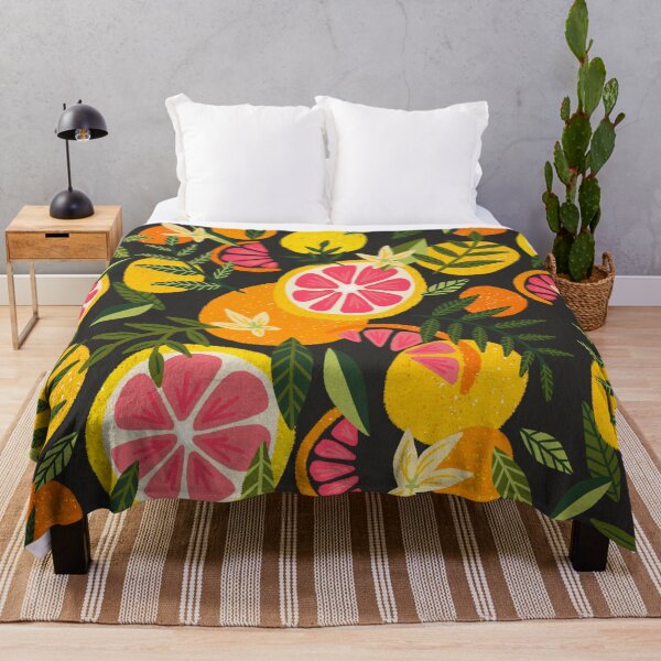 Item preview, Grapefruit Blooms – Charcoal designed and sold by Cat Coquillette.