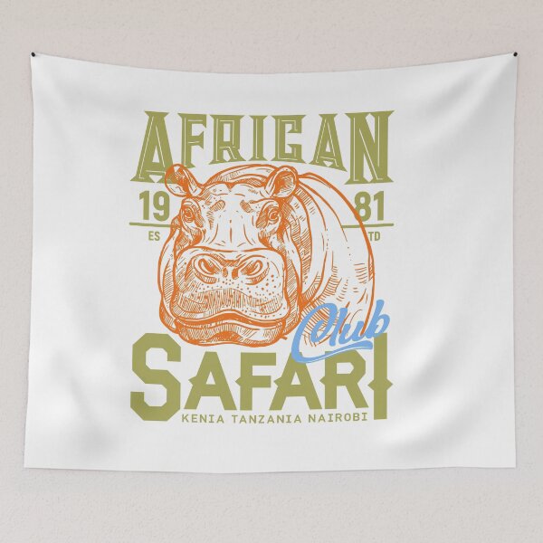 Artikelvorschau, Afrikanische Safari mit Nilpferd entworfen und verkauft von MHabeeb.
