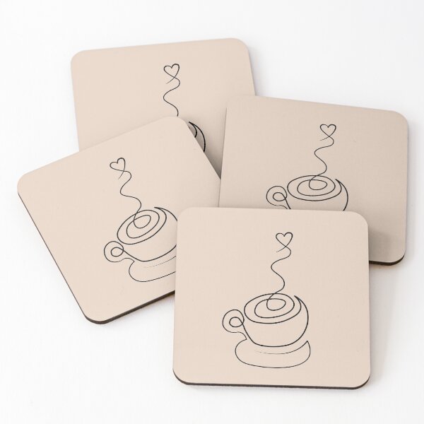 Item preview, Coffee Lovers line minimal drawing art designed and sold by Mo5tar.