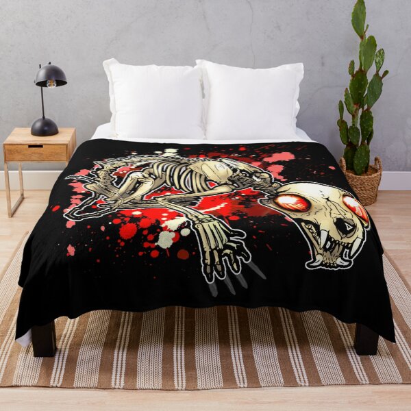Item preview, Bone Cat Skeleton: blood red designed and sold by iduzarts.