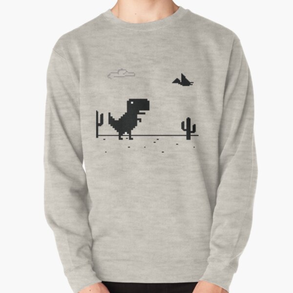 You Are Offline T-Rex [Dino Run] Pixel Art Dinosaur Game Sweatshirt