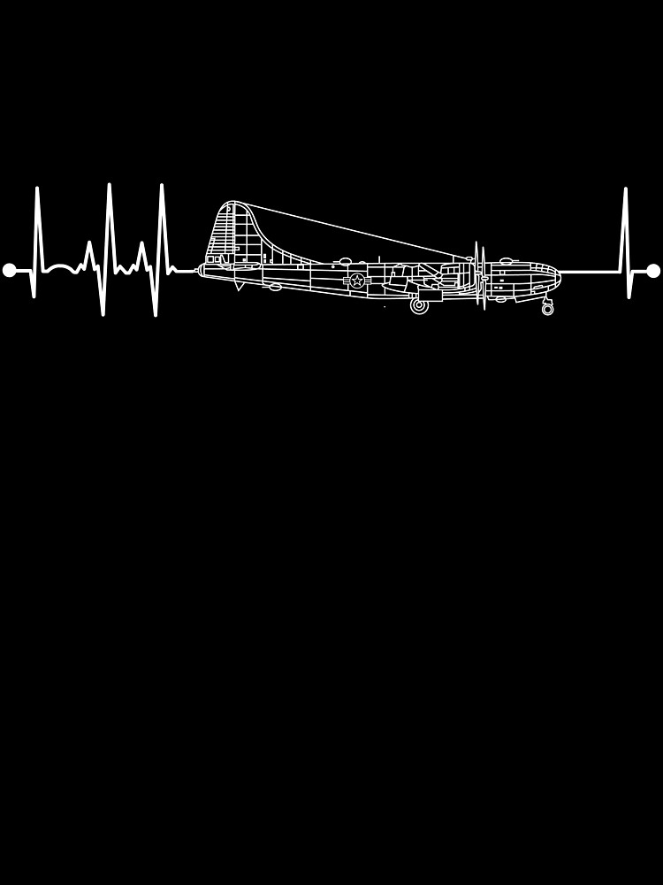 Thumbnail 3 von 3, Tuch, B-29 Superfortress Airplane Pulse EKG B29 Heartbeat Gear designt und verkauft von DynamicDesign.