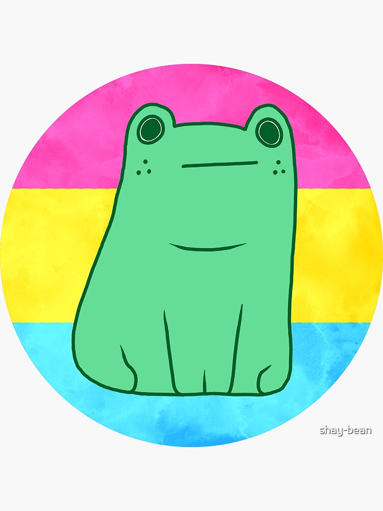 "Pan Pride Frog" Sticker by shay-bean | Redbubble