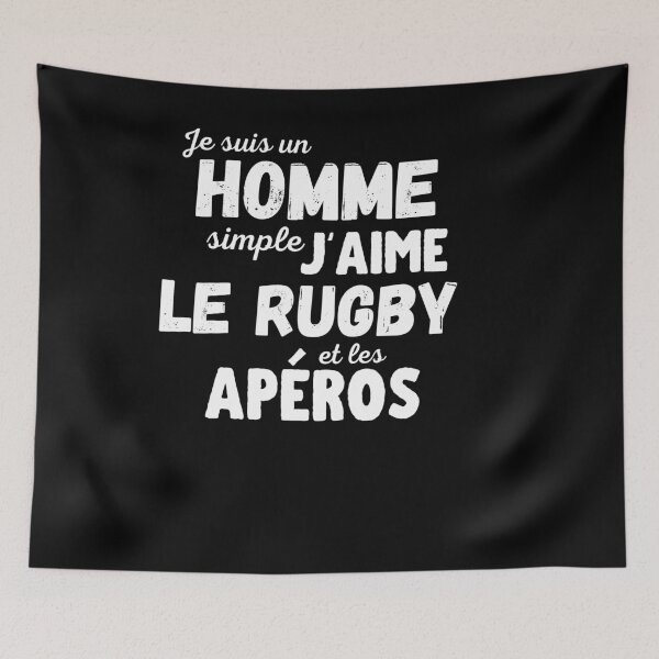 Item preview, I love rugby and aperitifs humorous gift designed and sold by TeeJfm.