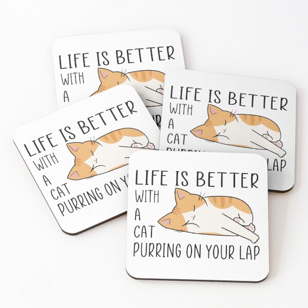 Item preview, Life is Better with a Cat Puuring on Your Lap designed and sold by Think-Kitten.