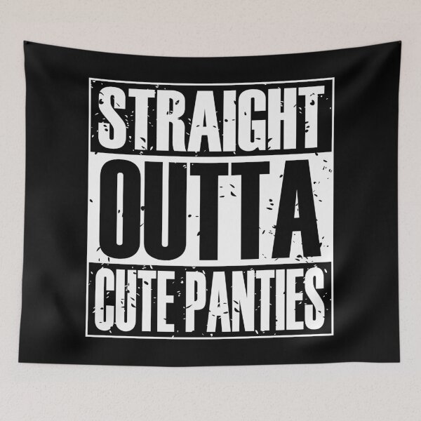 Item preview, Straight Outta Cute Panties (B&W) designed and sold by MyRedBottom.
