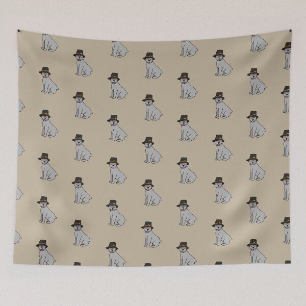Item preview, Pittie on Thanksgiving designed and sold by Yviemakes.