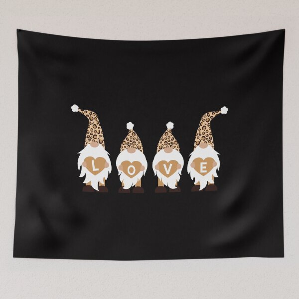 Item preview, LOVE Valentine Leopard Print Gnomes designed and sold by sasigifts.