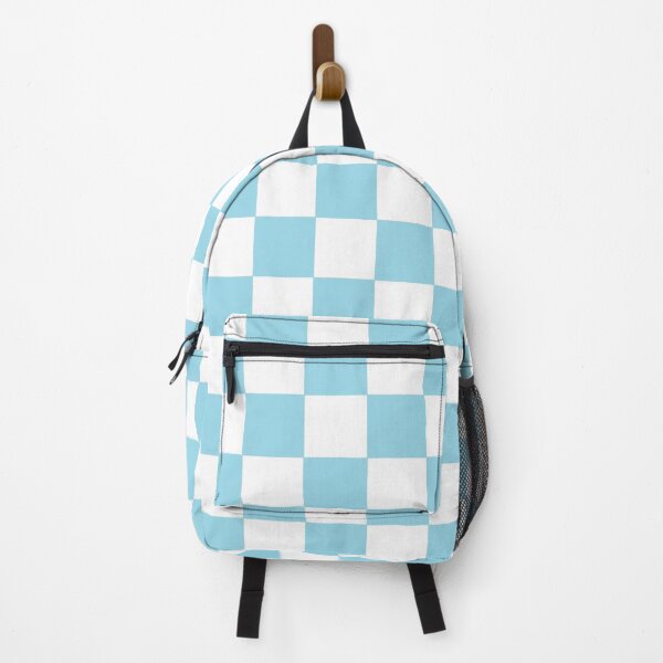 Blue checkered backpack online