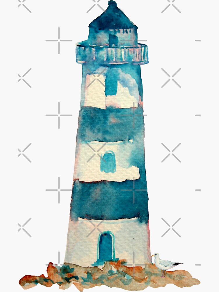 Watercolor Lighthouse by emrdesigns