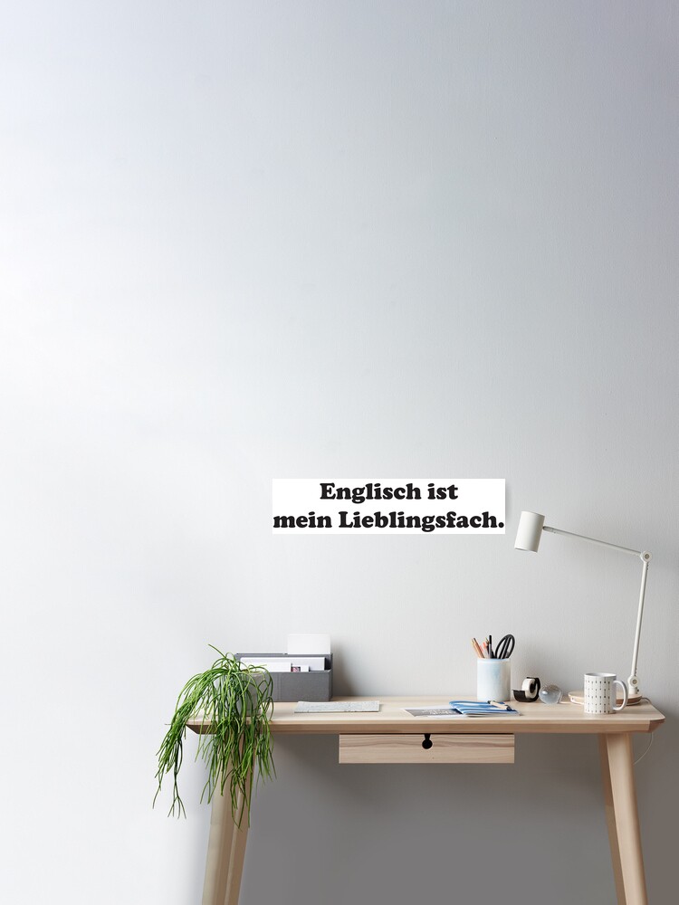 Englisch Ist Mein Lieblingsfach English Is My Favorite Subject Essential Black T Shirt Poster By Purplebeats Redbubble