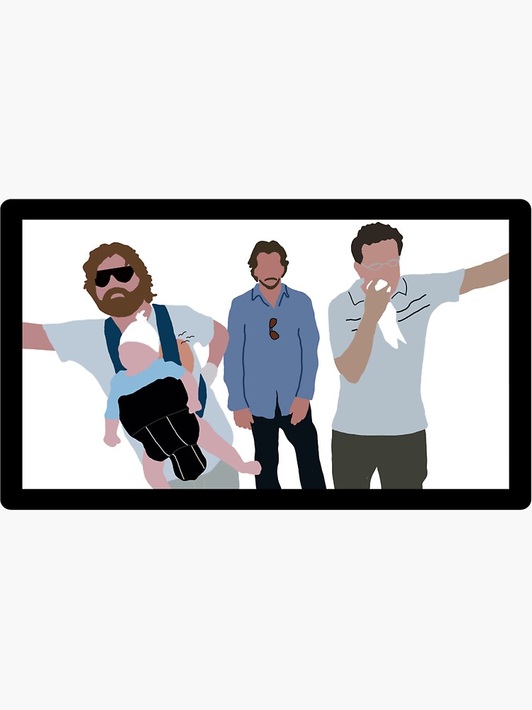 "The Hangover Elevator Scene" Sticker for Sale by quinndaballa226 Redbubble