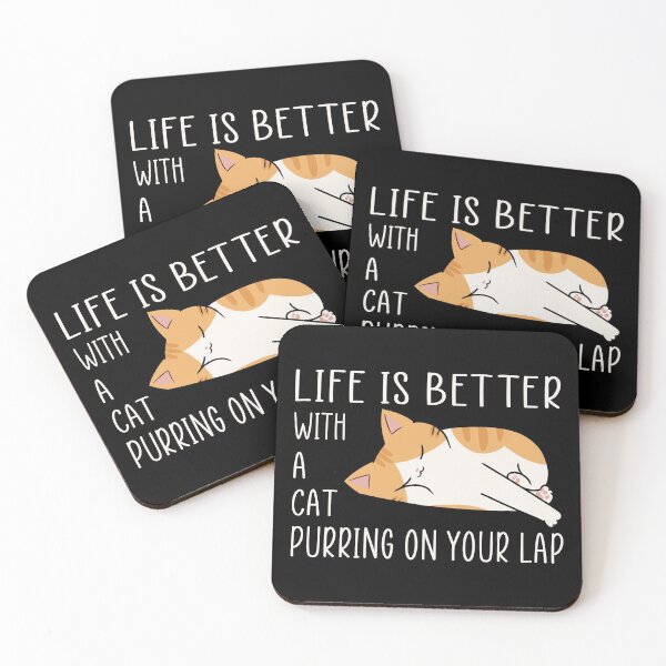 Item preview, Life is Better with a Cat Puuring on Your Lap designed and sold by Think-Kitten.