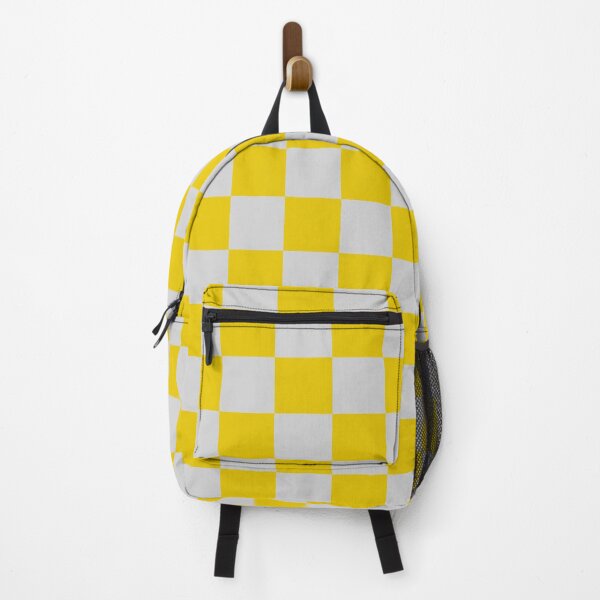 yellow checkered backpack