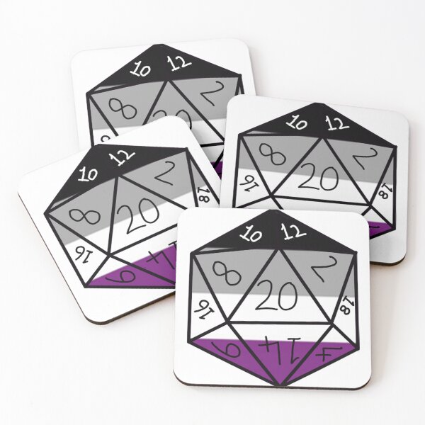 Item preview, Asexual Pride D20 designed and sold by Katy Briant.