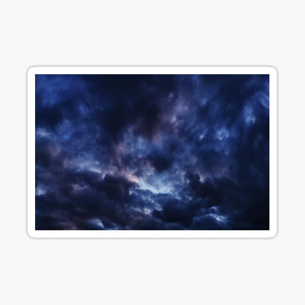 Purple sunset print with stormy clouds Sticker
