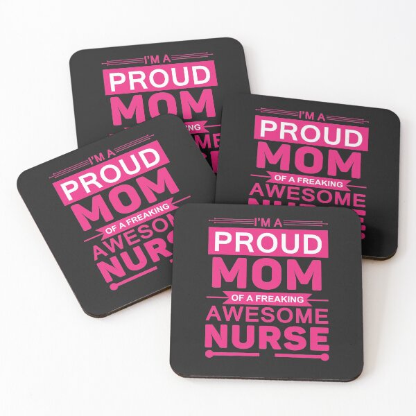 Item preview, I'm A Proud Mom of Freaking Awesome Nurse designed and sold by Mande Arts.