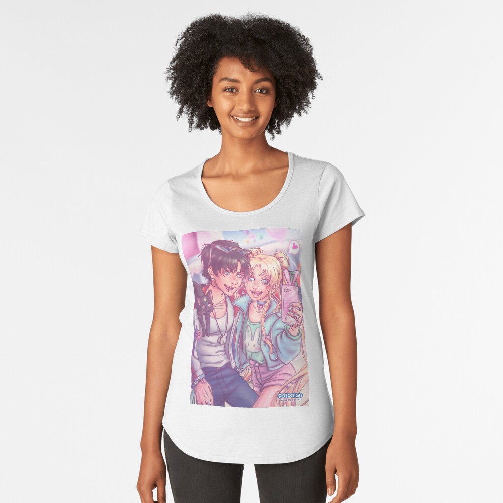 Vista previa del artículo con la obra «Camiseta premium de cuello ancho», diseñado y vendido por PatPaige.