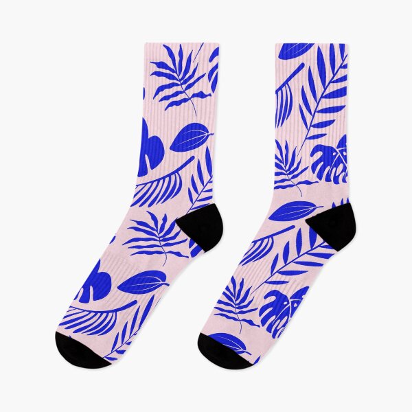 Item preview, Blue tropical floral  designed and sold by AllPrintsAndArt.