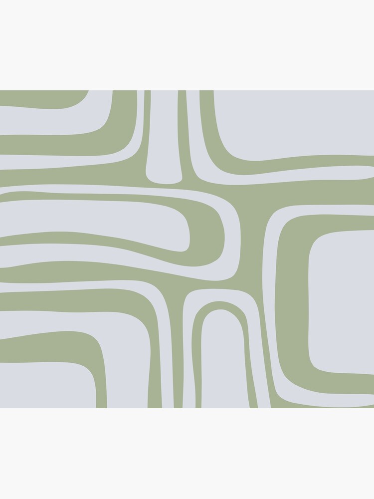 Palm Springs Midcentury Modern Abstract Pattern in Sage Green and Pale Silver Grey by kierkegaard