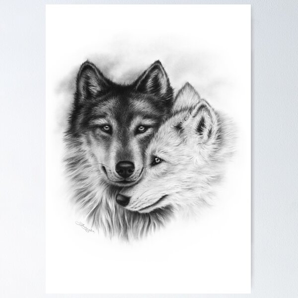 Item preview, Wolves Soulmates Wolf Couple Love designed and sold by ZindyZone.