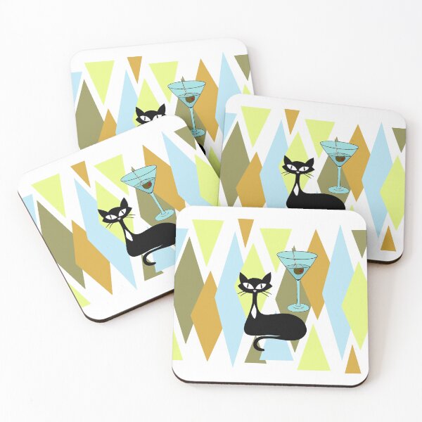 Item preview, Cat & Martini designed and sold by mixedmoodz.