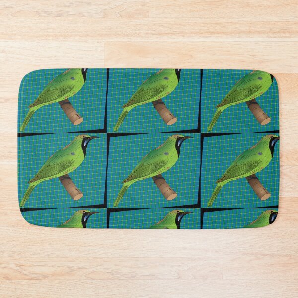 Item preview, Common Green BulBul on plaid designed and sold by OrangeEden.