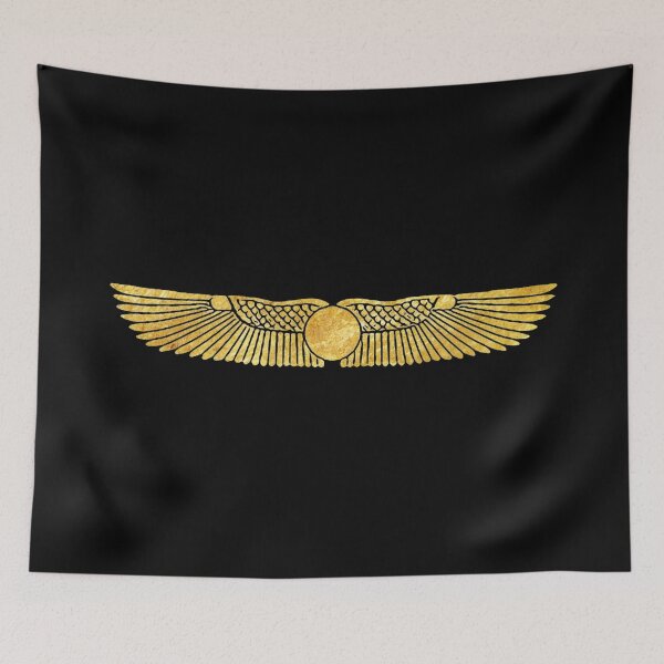 Item preview, Gold winged sundisc (on black) designed and sold by DotorEaon.