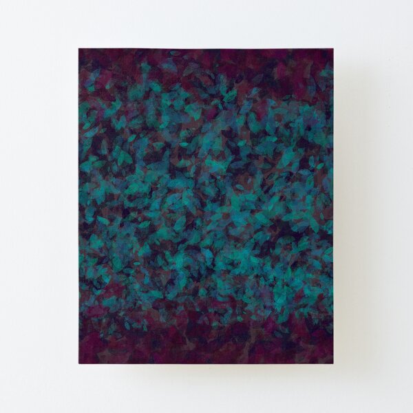 Blue Green Plum Leaves Canvas Mounted Print