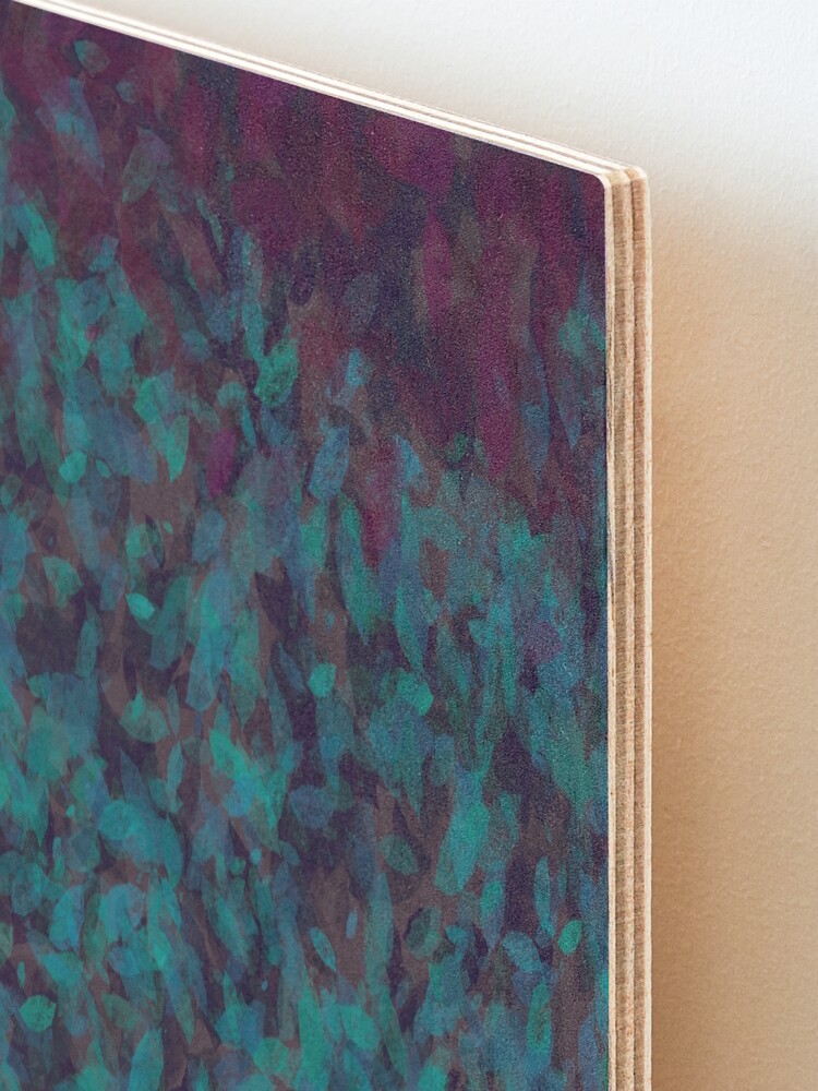 Alternate view of Blue Green Plum Leaves Mounted Print