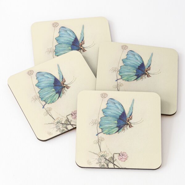 Item preview, Fairy Riding A Butterfly - Warwick Goble designed and sold by Fairytribe.