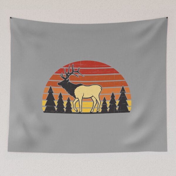 Item preview, Elk Retro Sunset (Cervus canadensis) designed and sold by liftdesign.