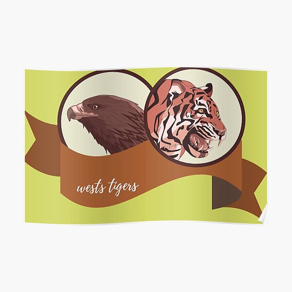 Wests Tigers Poster By Suzie Mara Redbubble 9782