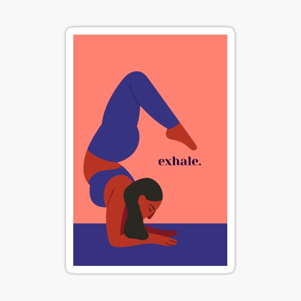 Exhale. Yoga. Sticker