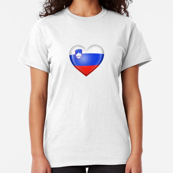 Slovenia Flag Crest Slovenian National Country Pride Retro Sport T-shirt